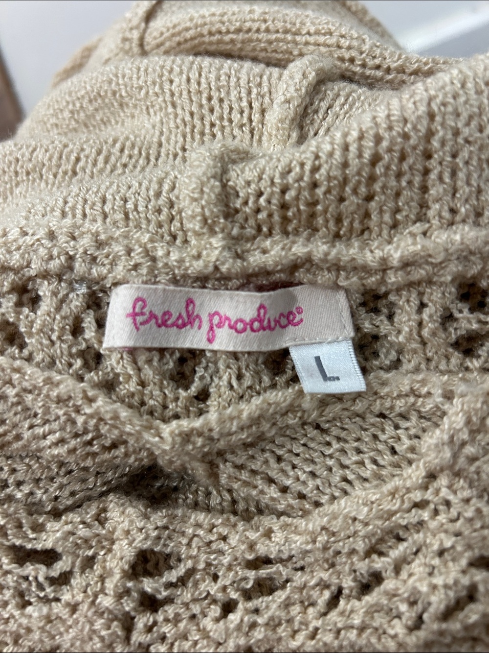 Like New Fresh Produce boho VINTAGE ?? Light weight hoodie sweater Size S M L - Picture 9 of 10